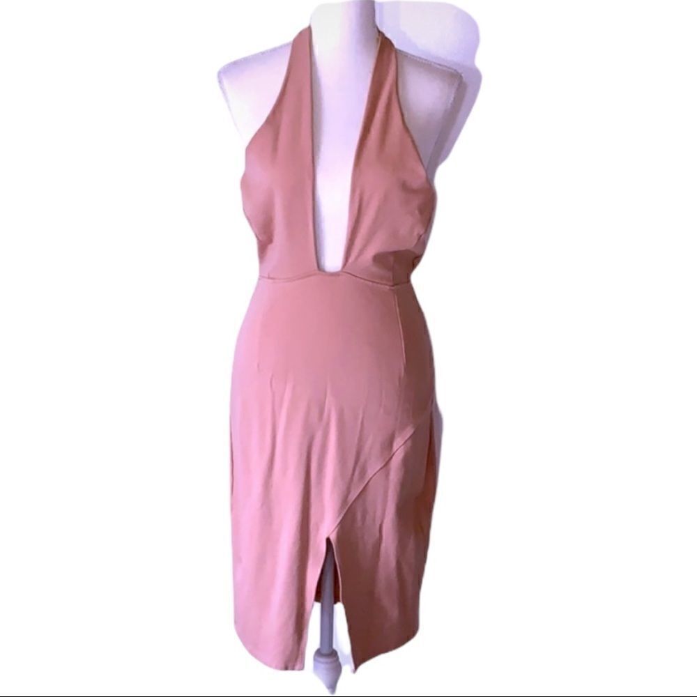 Peppermint Halter Backless Dress Sz M